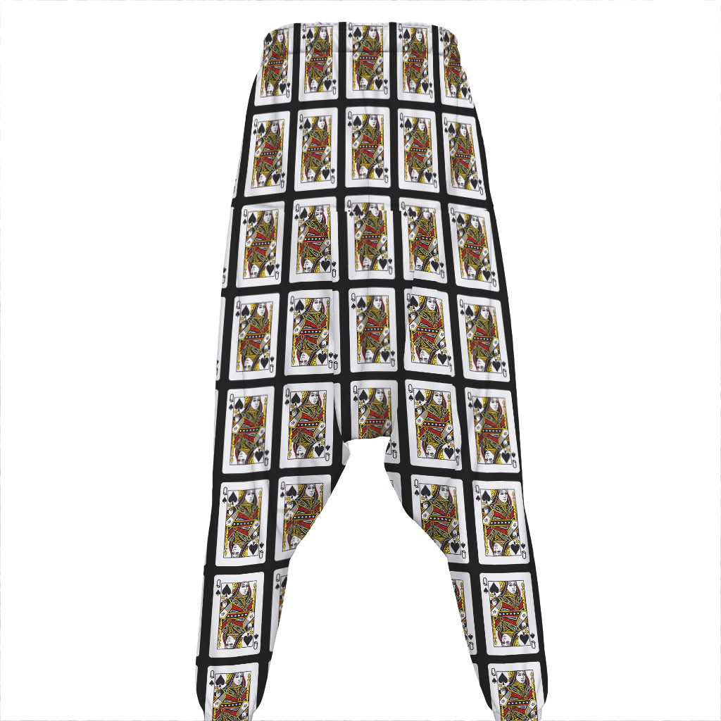 Queen Of Spades Pattern Print Hammer Pants