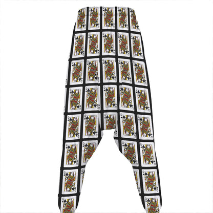 Queen Of Spades Pattern Print Hammer Pants