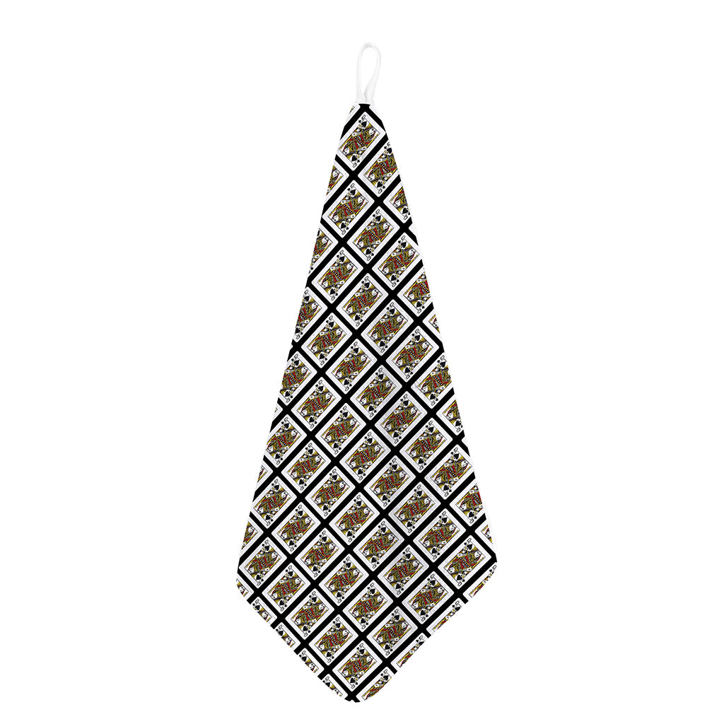 Queen Of Spades Pattern Print Hand Towel