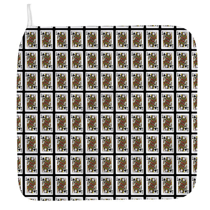 Queen Of Spades Pattern Print Hand Towel