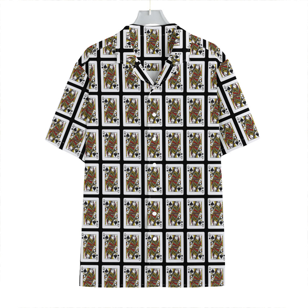 Queen Of Spades Pattern Print Hawaiian Shirt