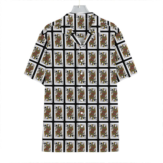 Queen Of Spades Pattern Print Hawaiian Shirt
