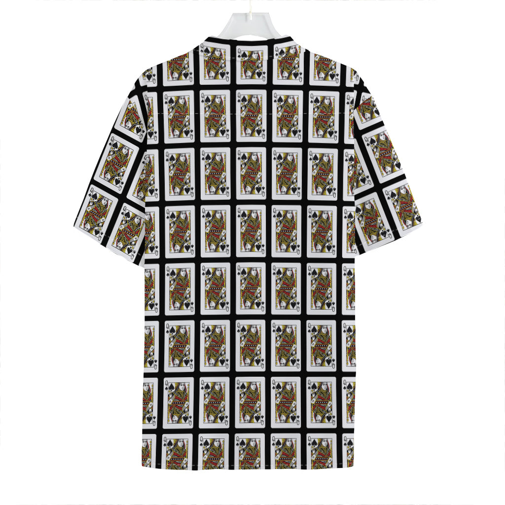 Queen Of Spades Pattern Print Hawaiian Shirt