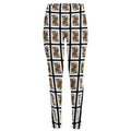 Queen Of Spades Pattern Print High-Waisted Pocket Leggings