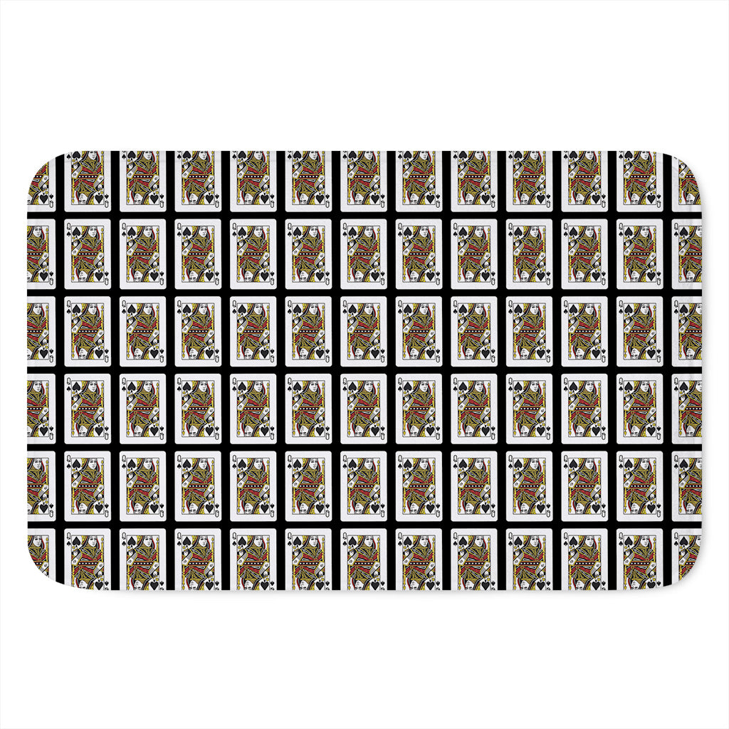 Queen Of Spades Pattern Print Indoor Door Mat