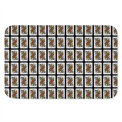Queen Of Spades Pattern Print Indoor Door Mat