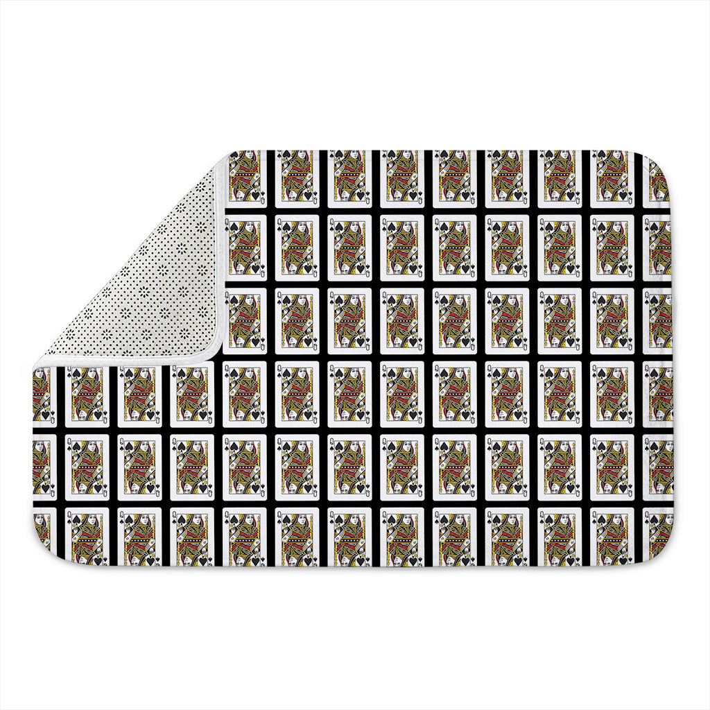 Queen Of Spades Pattern Print Indoor Door Mat