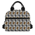 Queen Of Spades Pattern Print Insulated Lunch Bag