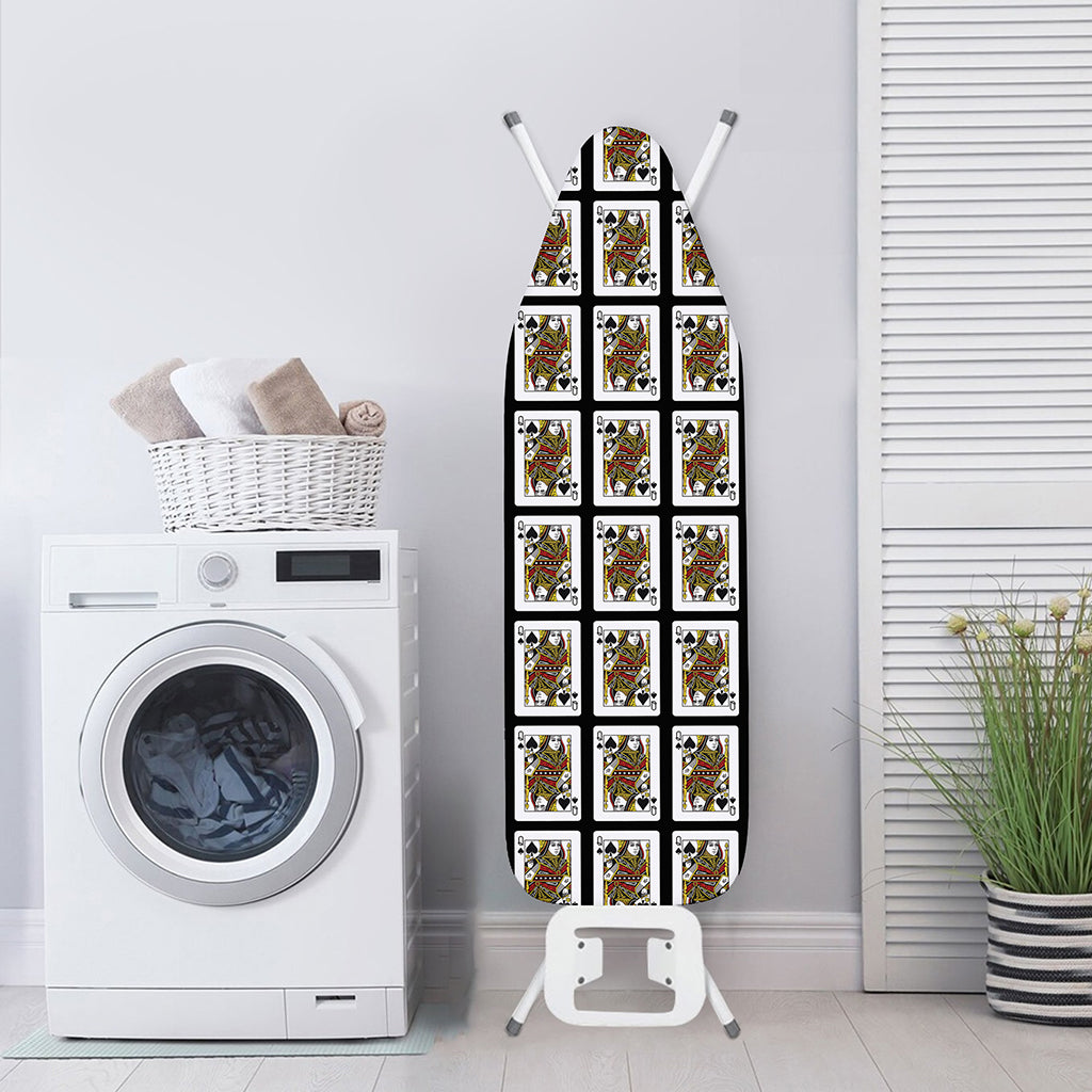 Queen Of Spades Pattern Print Ironing Board Cover