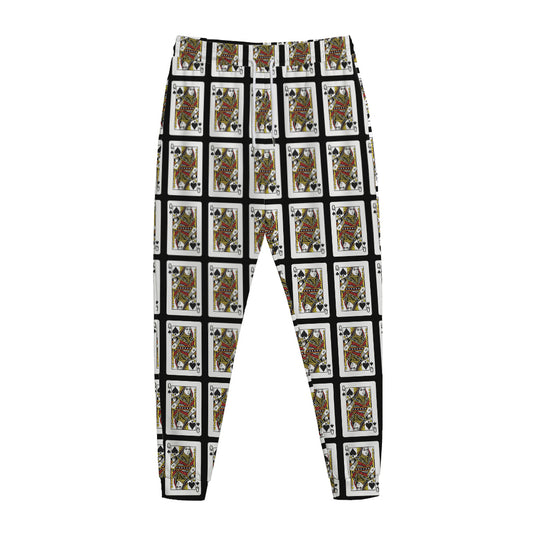 Queen Of Spades Pattern Print Jogger Pants