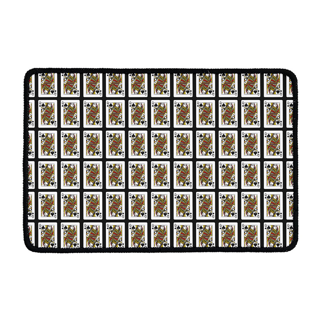 Queen Of Spades Pattern Print Kitchen Mat