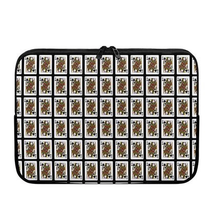 Queen Of Spades Pattern Print Laptop Sleeve