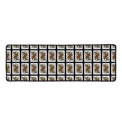 Queen Of Spades Pattern Print Long Kitchen Mat