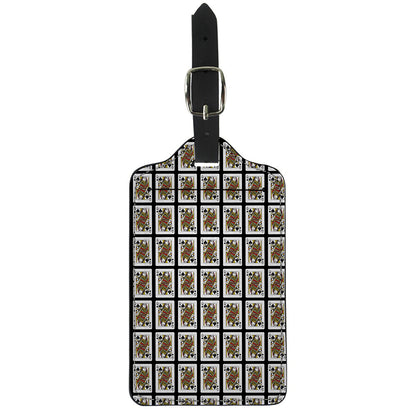 Queen Of Spades Pattern Print Luggage Tag