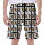 Queen Of Spades Pattern Print Men's Beach Shorts