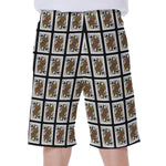 Queen Of Spades Pattern Print Men's Beach Shorts