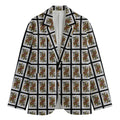 Queen Of Spades Pattern Print Men's Blazer