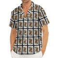 Queen Of Spades Pattern Print Men's Deep V-Neck Shirt