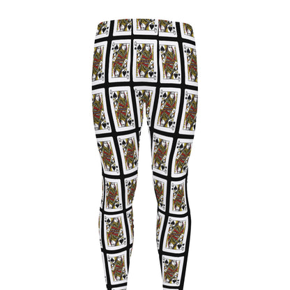 Queen Of Spades Pattern Print Men's leggings