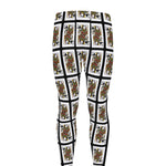 Queen Of Spades Pattern Print Men's leggings
