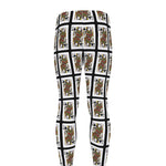 Queen Of Spades Pattern Print Men's leggings