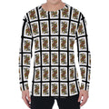 Queen Of Spades Pattern Print Men's Long Sleeve T-Shirt