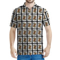 Queen Of Spades Pattern Print Men's Polo Shirt