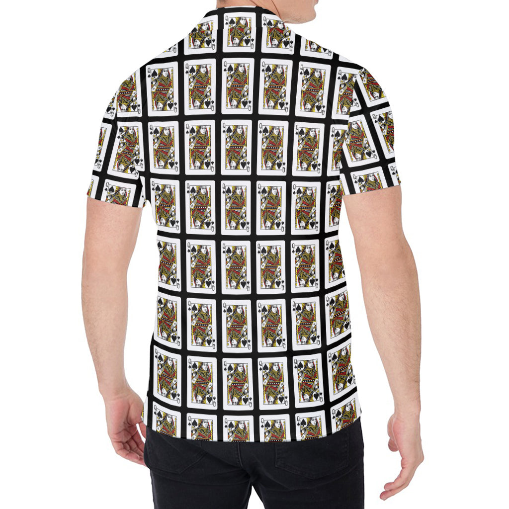 Queen Of Spades Pattern Print Men's Shirt