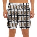 Queen Of Spades Pattern Print Men's Split Running Shorts
