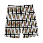 Queen Of Spades Pattern Print Men's Sports Shorts