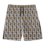 Queen Of Spades Pattern Print Men's Swim Trunks