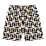 Queen Of Spades Pattern Print Men's Swim Trunks
