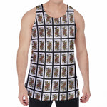 Queen Of Spades Pattern Print Men's Velvet Tank Top