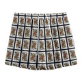 Queen Of Spades Pattern Print Mesh Shorts