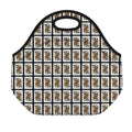 Queen Of Spades Pattern Print Neoprene Lunch Bag