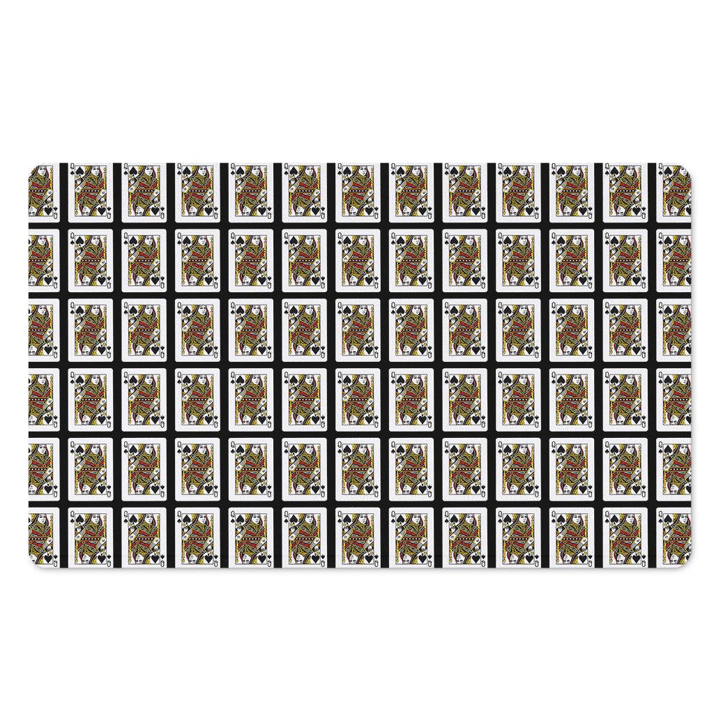 Queen Of Spades Pattern Print Polyester Doormat