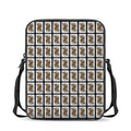 Queen Of Spades Pattern Print Rectangular Crossbody Bag