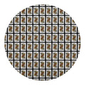 Queen Of Spades Pattern Print Round Blanket