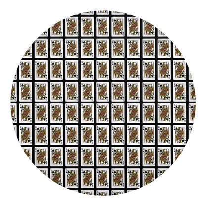 Queen Of Spades Pattern Print Round Blanket