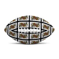 Queen Of Spades Pattern Print Rugby Ball