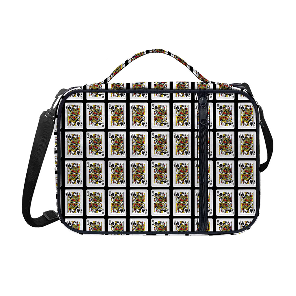 Queen Of Spades Pattern Print Shoulder Strap Bible Bag