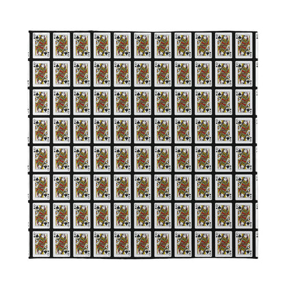 Queen Of Spades Pattern Print Silk Bandana
