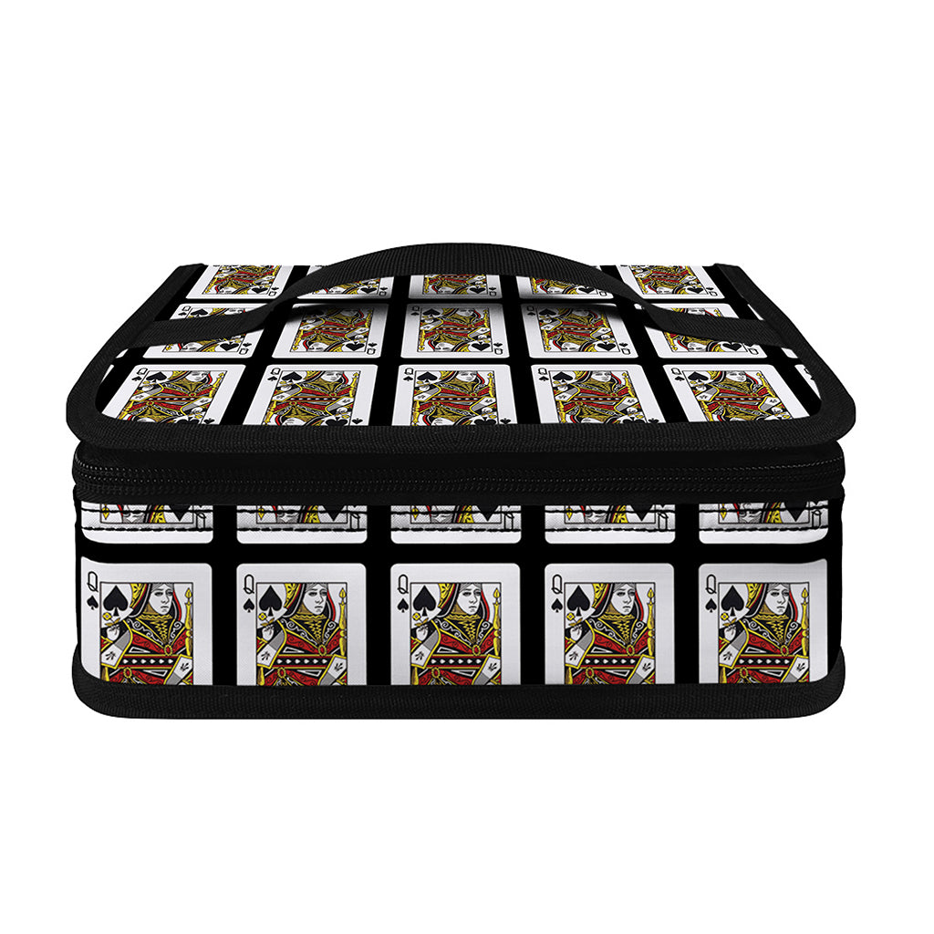 Queen Of Spades Pattern Print Small Lunch Bag