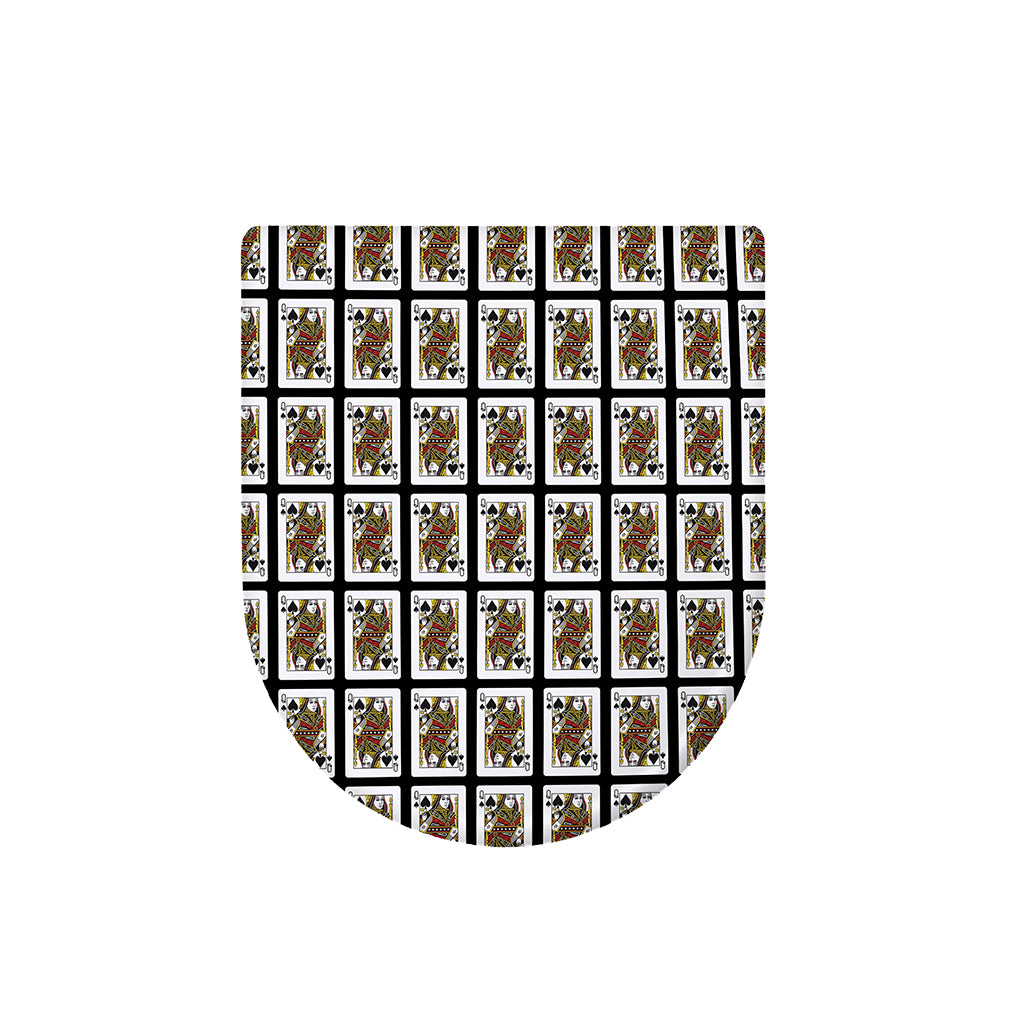 Queen Of Spades Pattern Print Toilet Lid Cover