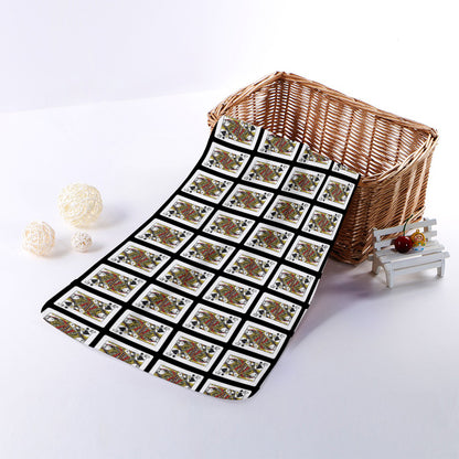 Queen Of Spades Pattern Print Towel