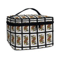 Queen Of Spades Pattern Print Travel Makeup Bag