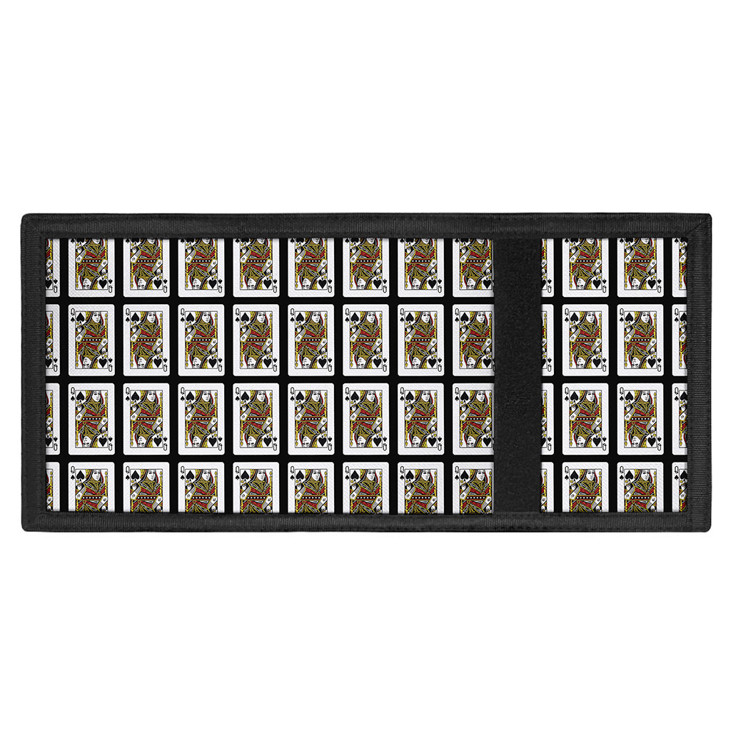 Queen Of Spades Pattern Print Trifold Wallet