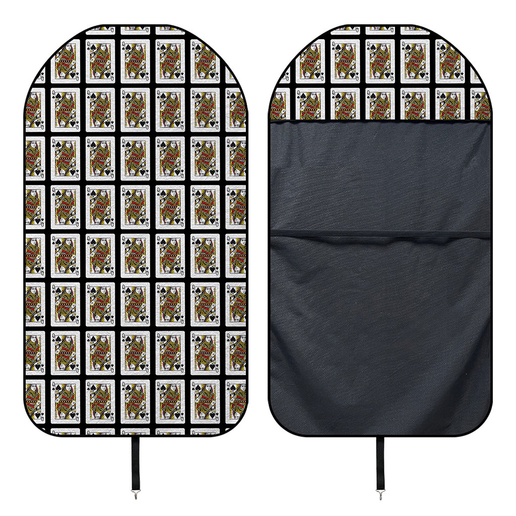 Queen Of Spades Pattern Print Waterproof Car Seat Cover