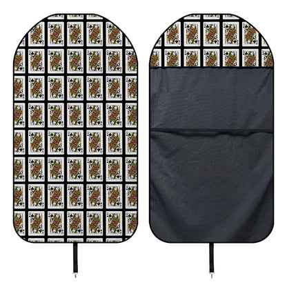 Queen Of Spades Pattern Print Waterproof Car Seat Cover