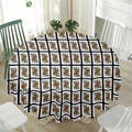 Queen Of Spades Pattern Print Waterproof Round Tablecloth